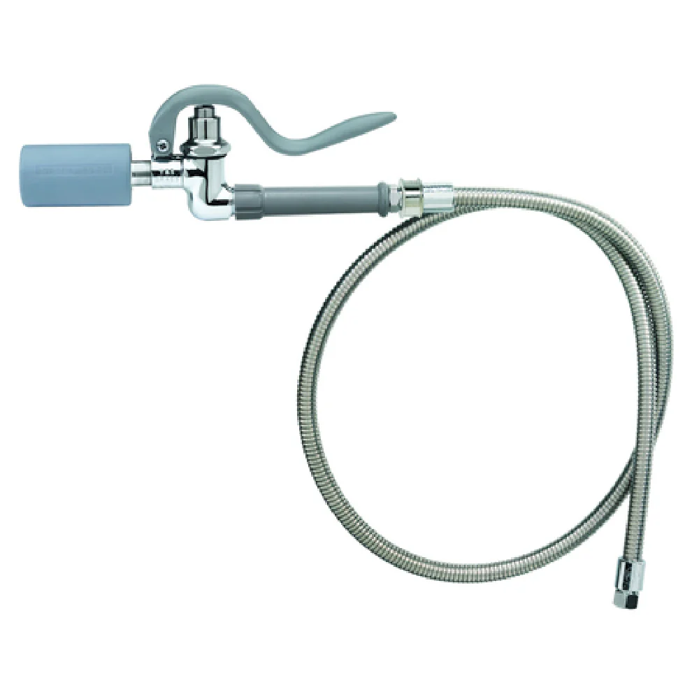 T&S Brass B-0100-J-SWV 50 Inch Pre-Rinse Hose and Valve Assembly Grey Handle Stainless Steel T&S Brass B-0100-J-SWV 50 Inch Pre-Rinse Hose and Valve Assembly Grey Handle Stainless Steel