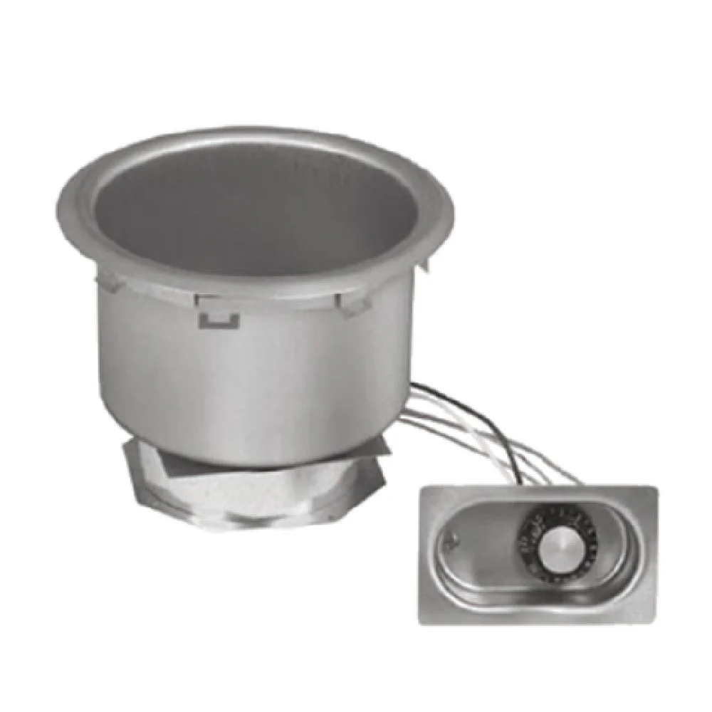 Eagle 7QDI-120T 10 Inch Food Warmer Electric Round Pan Stainless Steel with Thermostatic Control