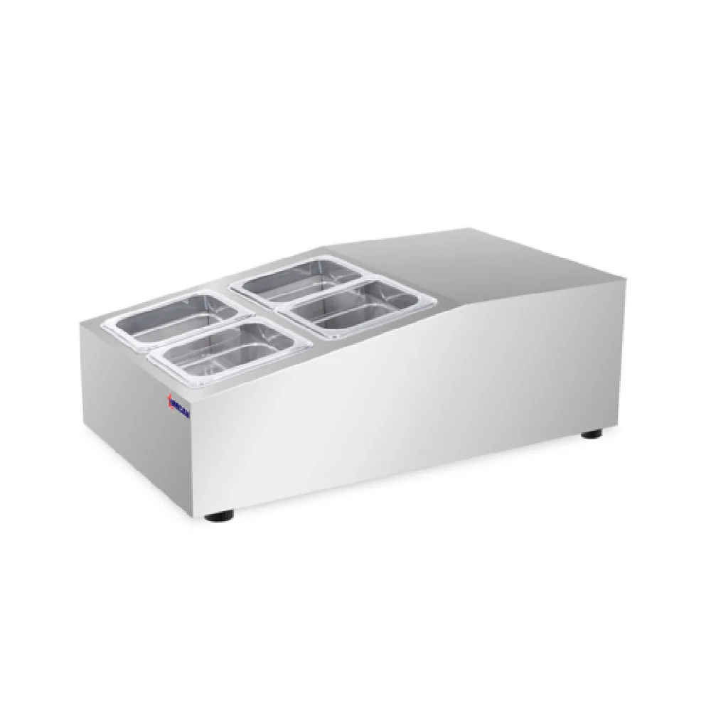 Omcan 47861 15 Inch Refrigerated Countertop Salad Bar Station with Stainless Steel