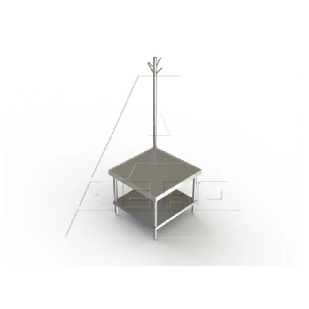 AERO Manufacturing 4MSRU-3024 24 Inch Open Base Mixer Stand with Bottom Shelf