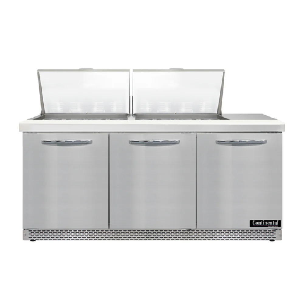 Continental Refrigerator D72N24M-FB 72 Inch Designer Line Refrigerated Counter Front Breather Continental Refrigerator D72N24M-FB 72 Inch Designer Line Refrigerated Counter Front Breather