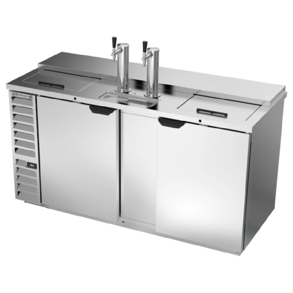 Beverage Air DD68HC-1-C-S 69 Inch Draft Beer Cooler Club Top 3 Keg Capacity All Stainless Steel