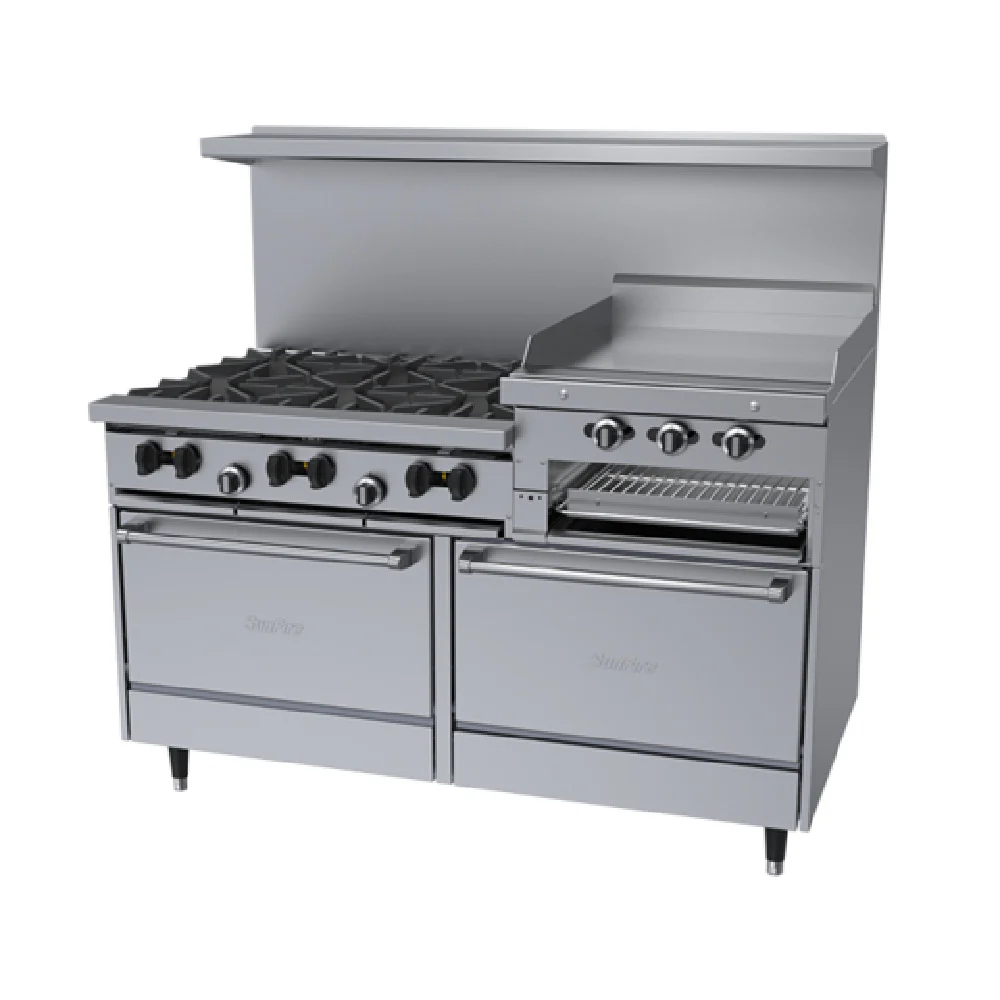 Garland X60-6R24RR_LP Gas Range 60 Inch with 6 Burners 289500 BTU Garland X60-6R24RR_LP Gas Range 60 Inch with 6 Burners 289500 BTU