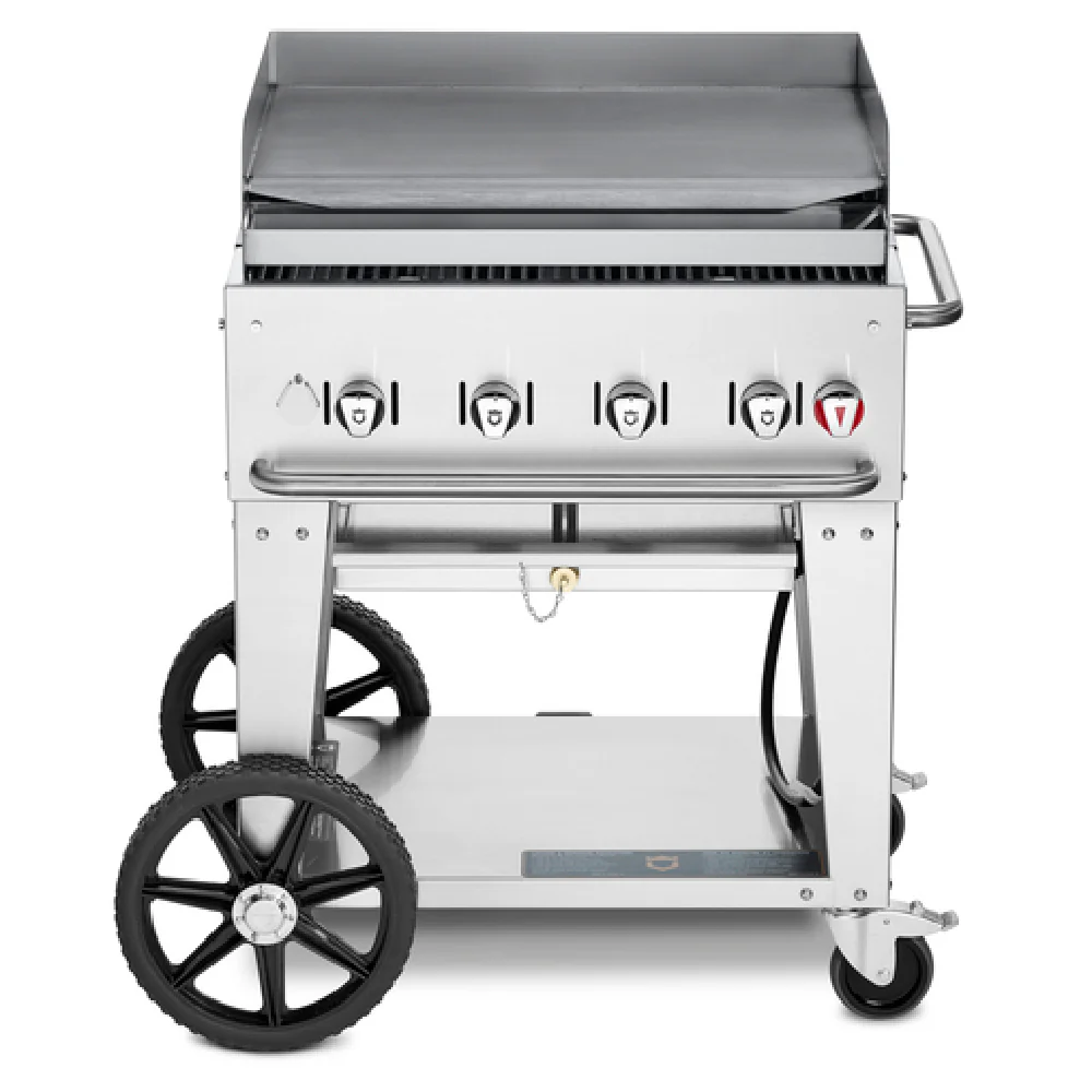 Crown Verity CV-MG-30 38 Inch Outdoor Gas Griddle Mobile 4 Burners 64500 BTU