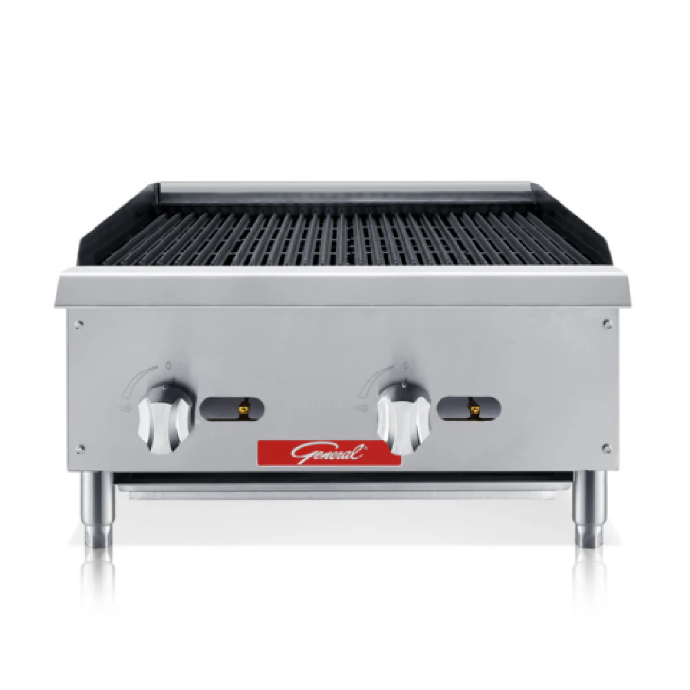 General GCRB-24NG 24 Inch Charbroiler Gas Stainless Steel with 35 BTU Burners