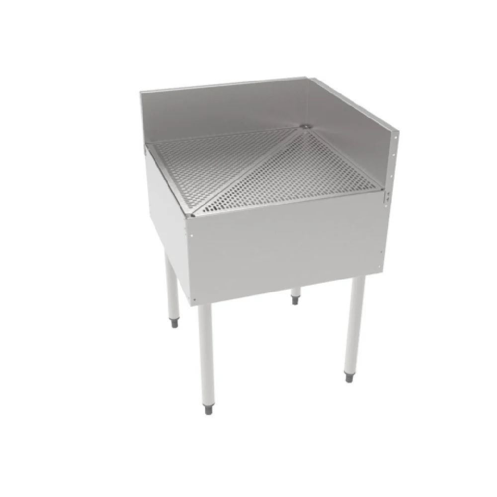 Perlick TSD24LIC 24 Inch Corner Drainboard Stainless Steel Left Inside Corner
