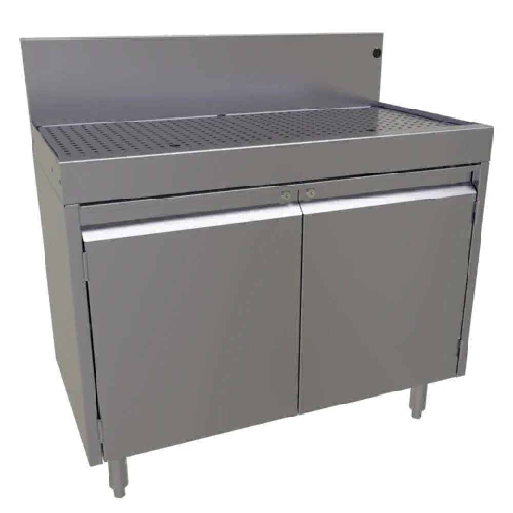 Glastender C-DBCB-36 36 Inch Enclosed Cabinet Base with Hinged Doors Stainless Steel
