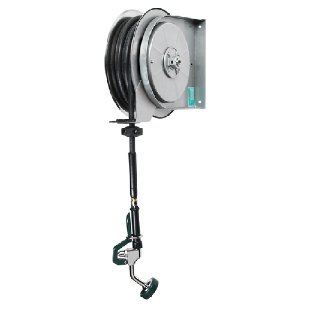 Krowne 24-603 35-Foot Open Pre-Rinse Hose Reel Assembly Gray Powder Coated