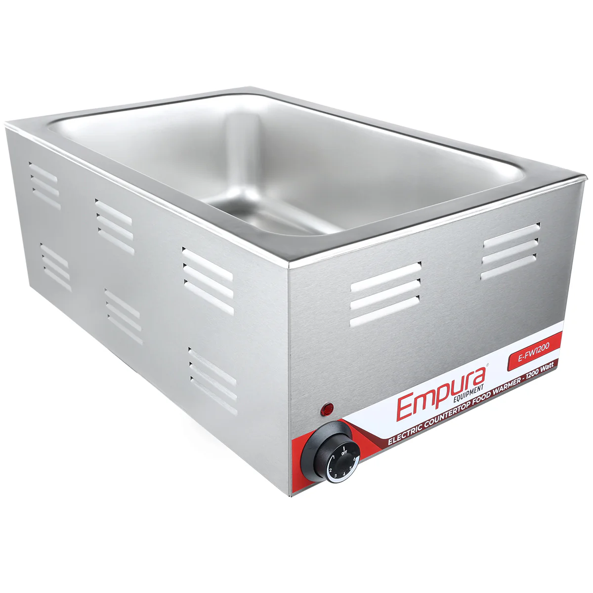 Empura Equipment E-FW1200 14 Inch Food Pan Warmer Electric Stainless Steel with Thermostatic Control