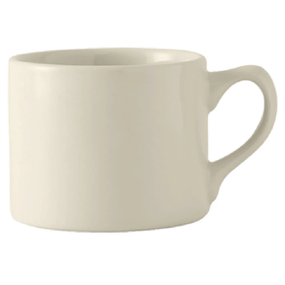 Tuxton TRE-965 10 Oz Steakhouse Cup Ceramic Dishwasher Safe Eggshell Finish