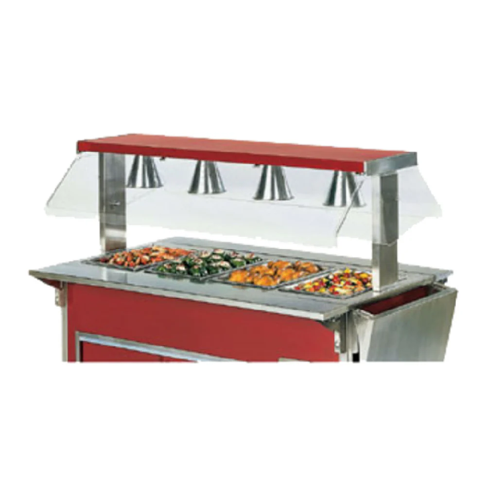 Vollrath 9860202 34 Inch Access Buffet Breath Guard Stainless Steel Sneeze Guard