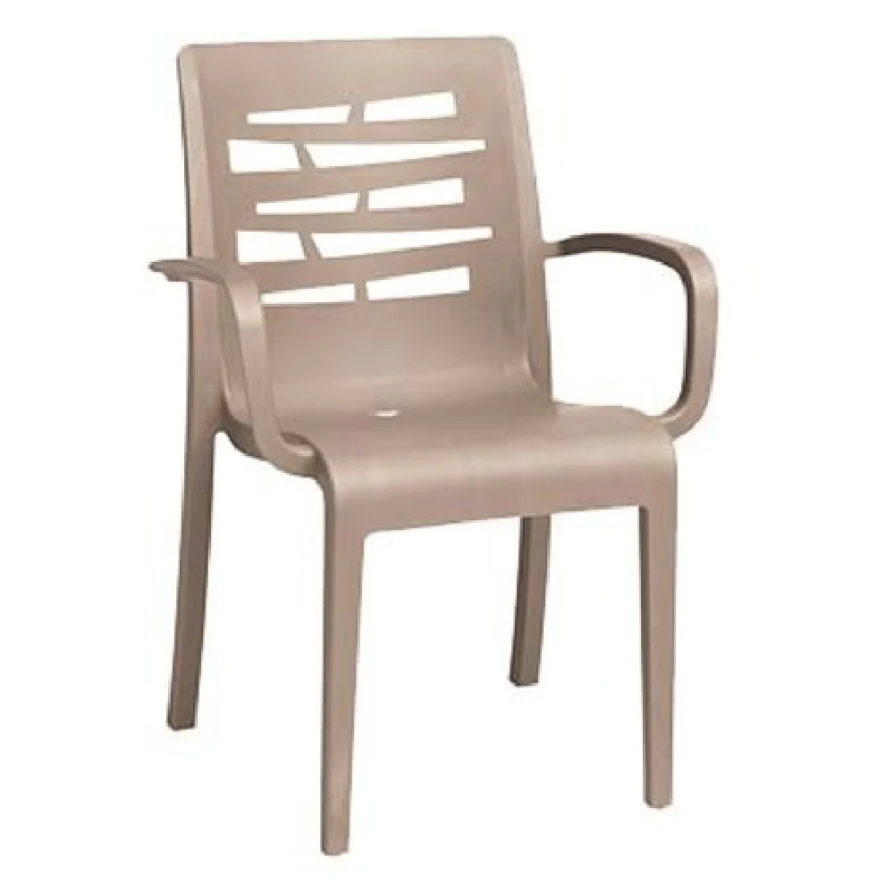 Grosfillex US811181 47.48 lbs Stacking Armchair Outdoor Resin Taupe Grosfillex US811181 47.48 lbs Stacking Armchair Outdoor Resin Taupe