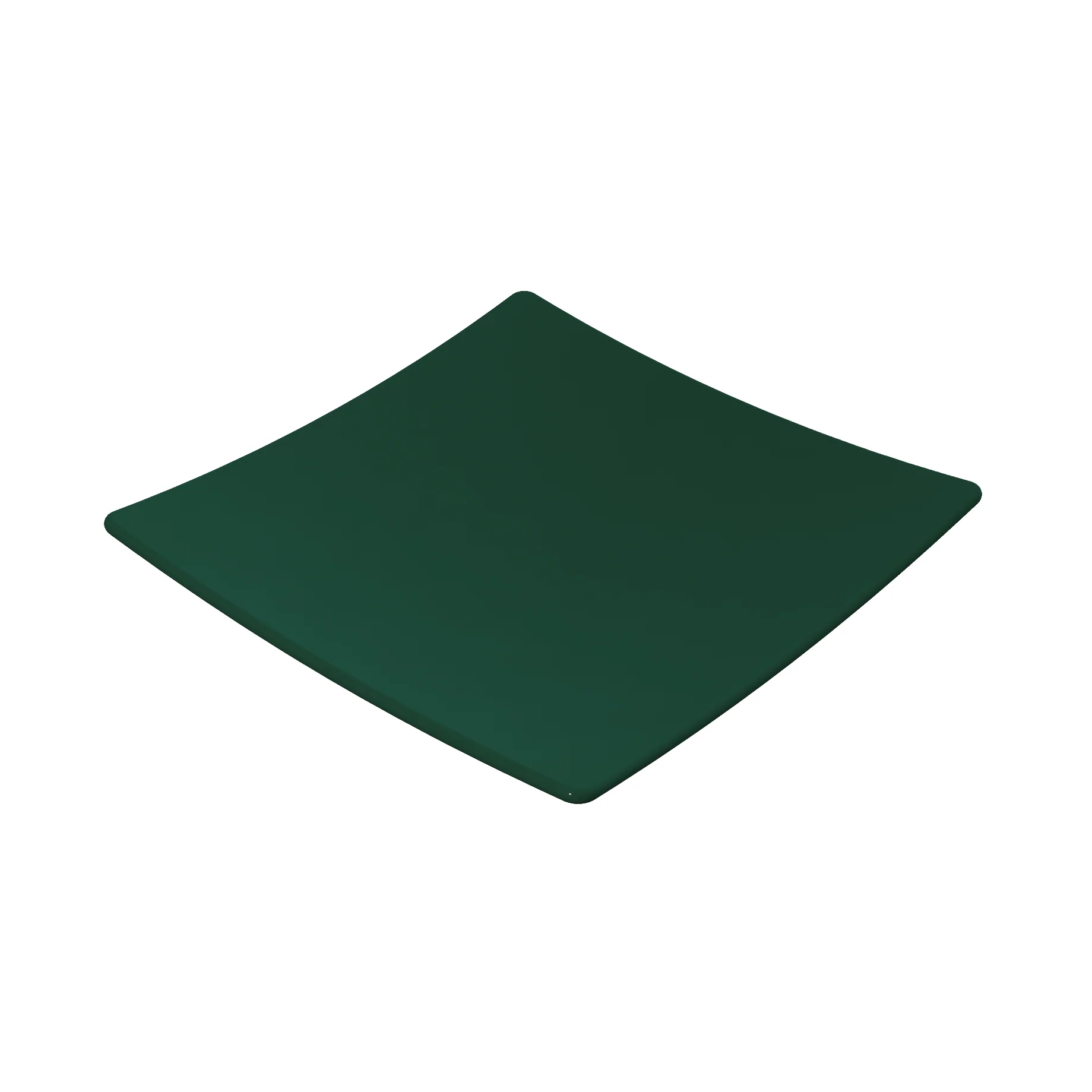 Tablecraft CW4064HGN 8 Oz Bowl Square Duracoat Coated Aluminum Hunter Green