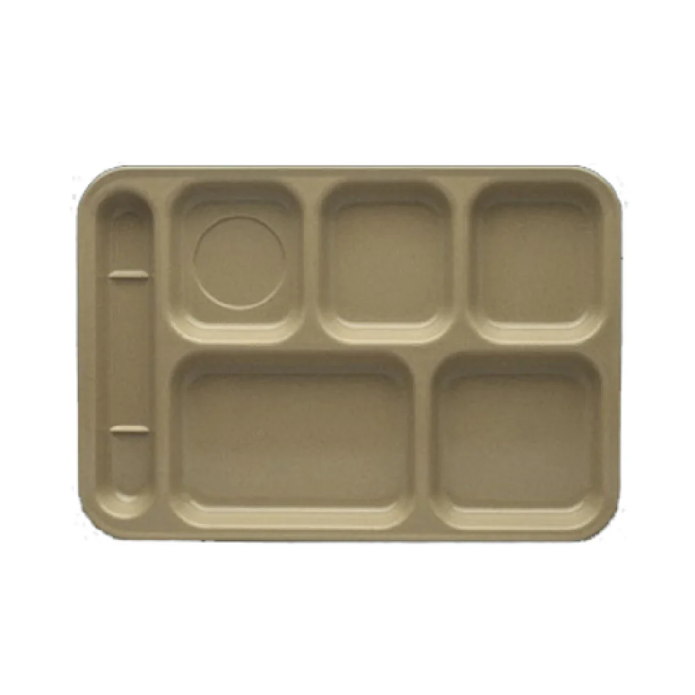 Yanco NC-801S 14 Inch Rectangular Compartment Tray 6 Compartment Sand