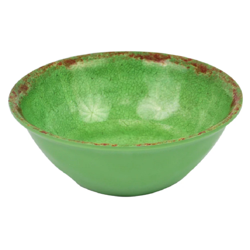 BauscherHepp TG1636 8 Oz Melamine Rice Bowl Distressed Green 5 Inch Diameter