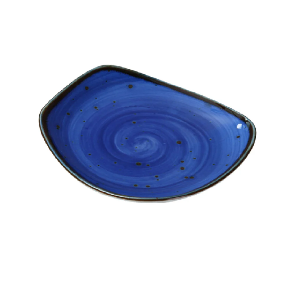 Yanco LY-106BU 5-3/4 Inch Free Form Plate Glazed Porcelain Blue 36 Packs Yanco LY-106BU 5-3/4 Inch Free Form Plate Glazed Porcelain Blue 36 Packs
