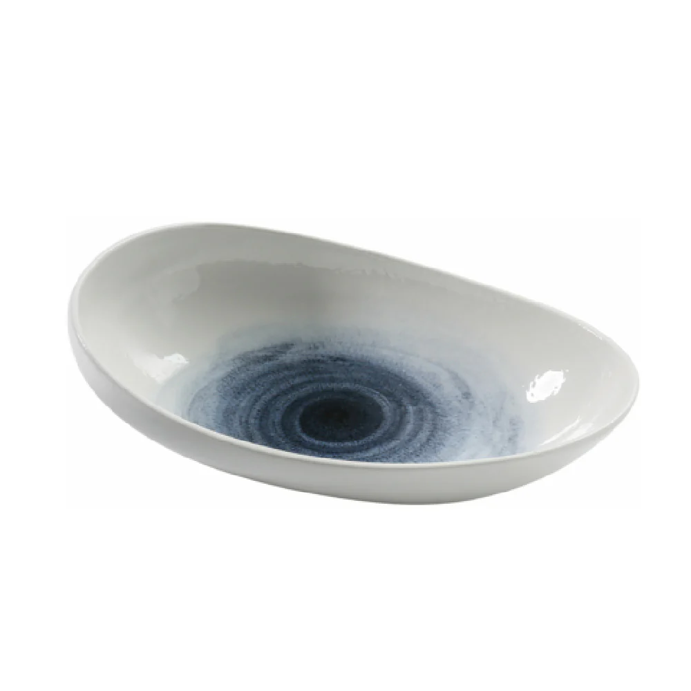 Yanco UN-411 11.5 Inch China Plate 45 Oz Boat Shape with Rolled Edge Yanco UN-411 11.5 Inch China Plate 45 Oz Boat Shape with Rolled Edge