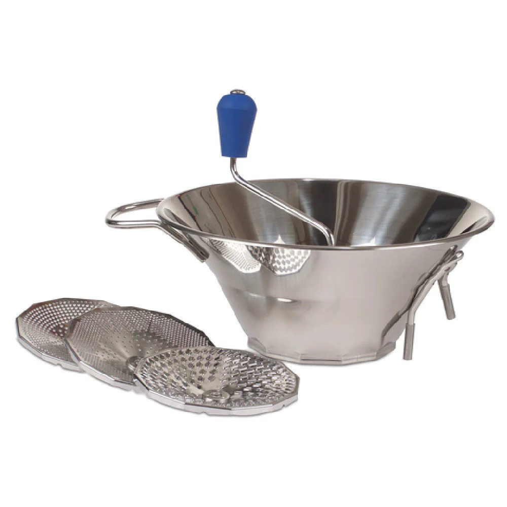 JB Prince U529 5 Quart French Food Mill with Three Graters Manual Stainless Steel JB Prince U529 5 Quart French Food Mill with Three Graters Manual Stainless Steel