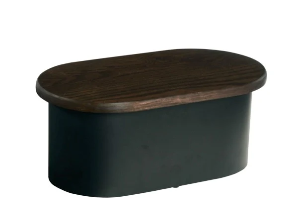 Cal Mil 22411-7-112 18 Inch Dark Brown Oak Oval Display Riser Metal Base Cal Mil 22411-7-112 18 Inch Dark Brown Oak Oval Display Riser Metal Base