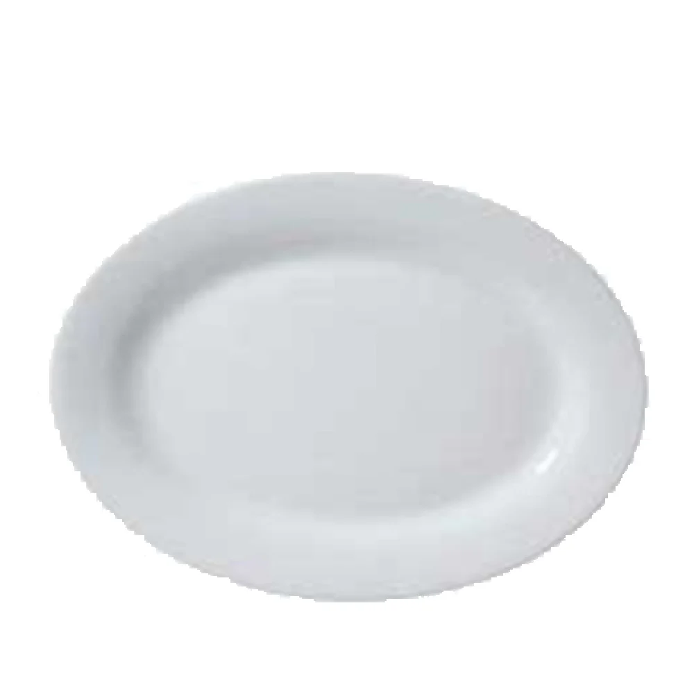 Vertex China ARG-39 8-1/8 Inch Oval Platter Deep Well Rolled Edge Porcelain Vertex China ARG-39 8-1/8 Inch Oval Platter Deep Well Rolled Edge Porcelain