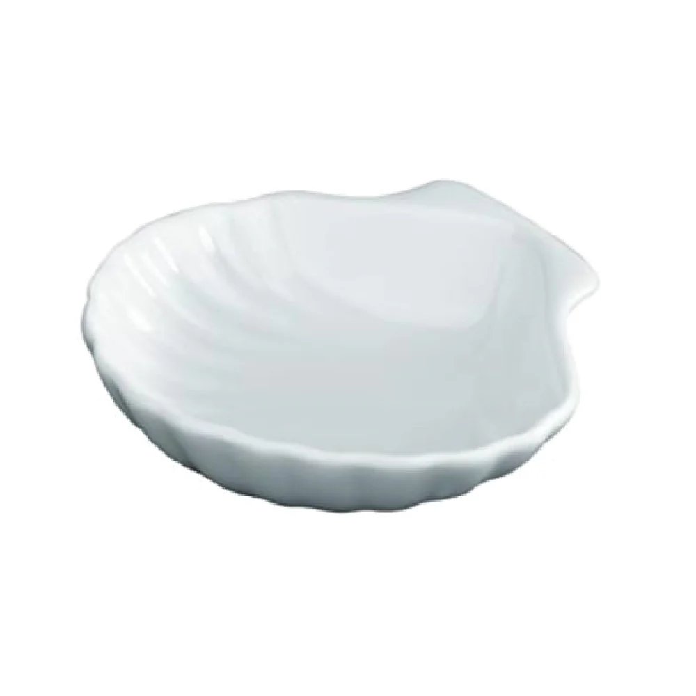 Revol 615399 3/4 Oz Scallop Bowl Porcelain White Miniature Dish Revol 615399 3/4 Oz Scallop Bowl Porcelain White Miniature Dish