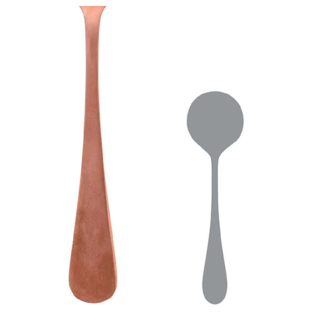 Steelite 5735SX002 7 Inch Bouillon Soup Spoon Vintage Copper 18/0 Stainless Steel Steelite 5735SX002 7 Inch Bouillon Soup Spoon Vintage Copper 18/0 Stainless Steel