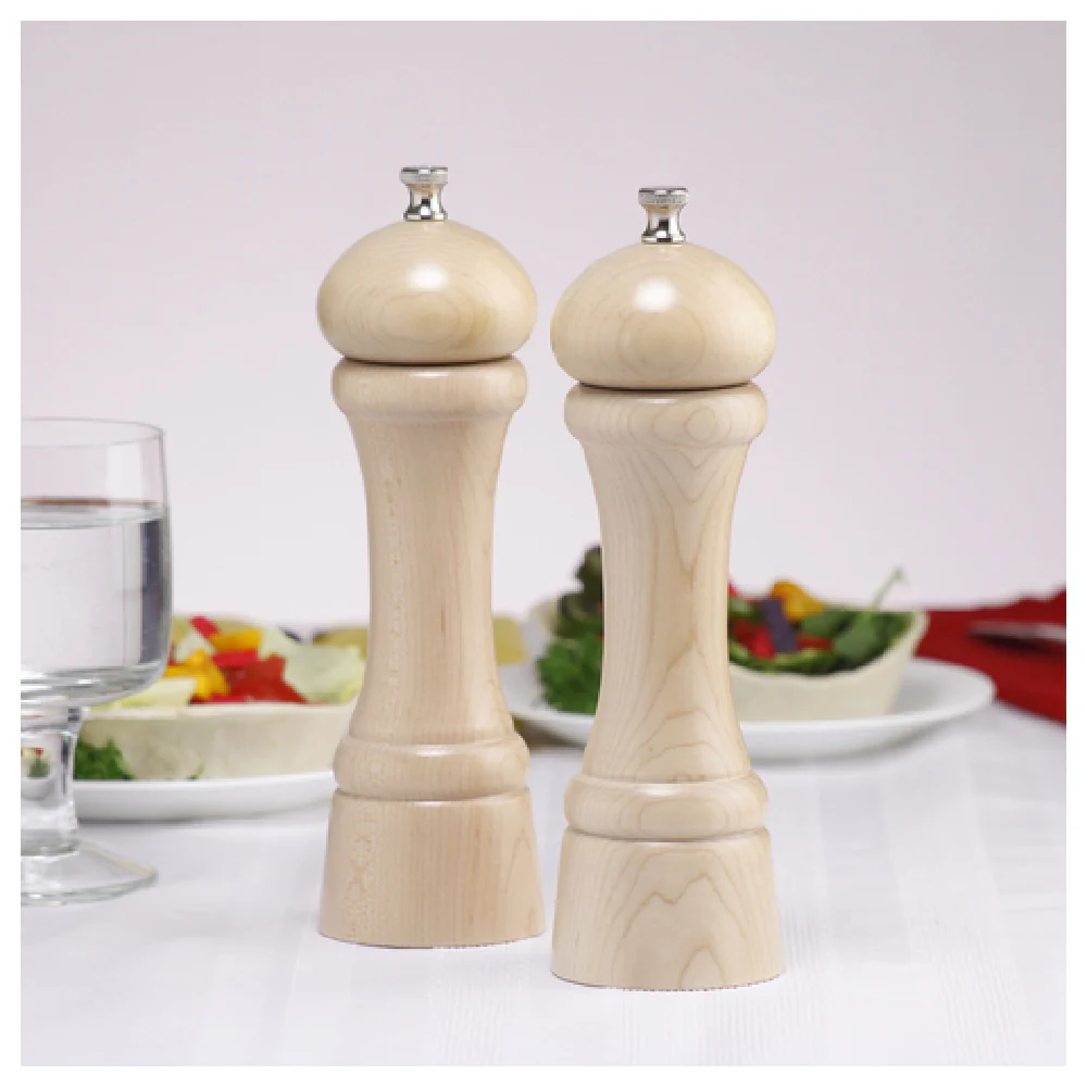 Chef Specialties 08202 Salt Pepper Mill Set Manual Wood Stainless Steel Chef Specialties 08202 Salt Pepper Mill Set Manual Wood Stainless Steel