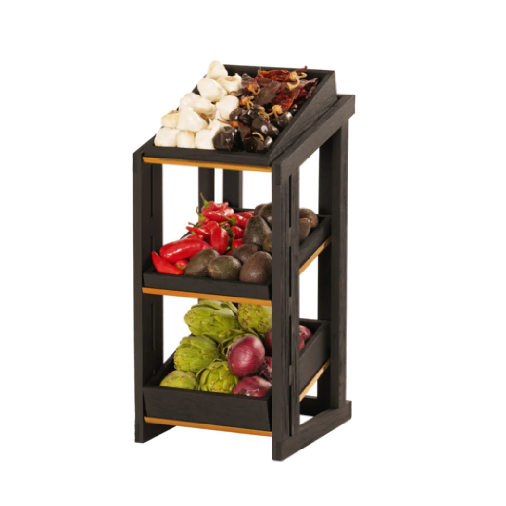 Cal Mil 23781-3-13 12 Inch Brooklyn Merchandiser 3-tier Textured Wood Finish Cal Mil 23781-3-13 12 Inch Brooklyn Merchandiser 3-tier Textured Wood Finish