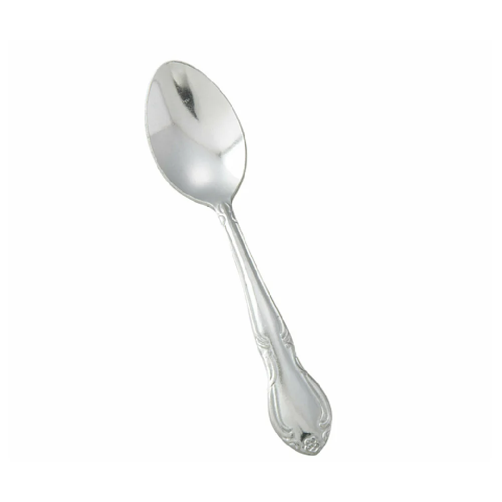 Winco 0004-09 4-1/2 Inch Demitasse Spoon Heavy Weight 18/0 Stainless Steel Vibro Finish