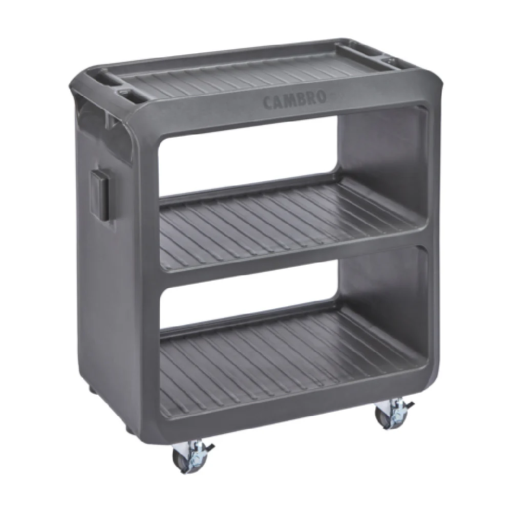 Cambro SC225S131 31-1/4 Inch Small Service Cart Pro Polyethylene Brown with 3 Shelves Cambro SC225S131 31-1/4 Inch Small Service Cart Pro Polyethylene Brown with 3 Shelves