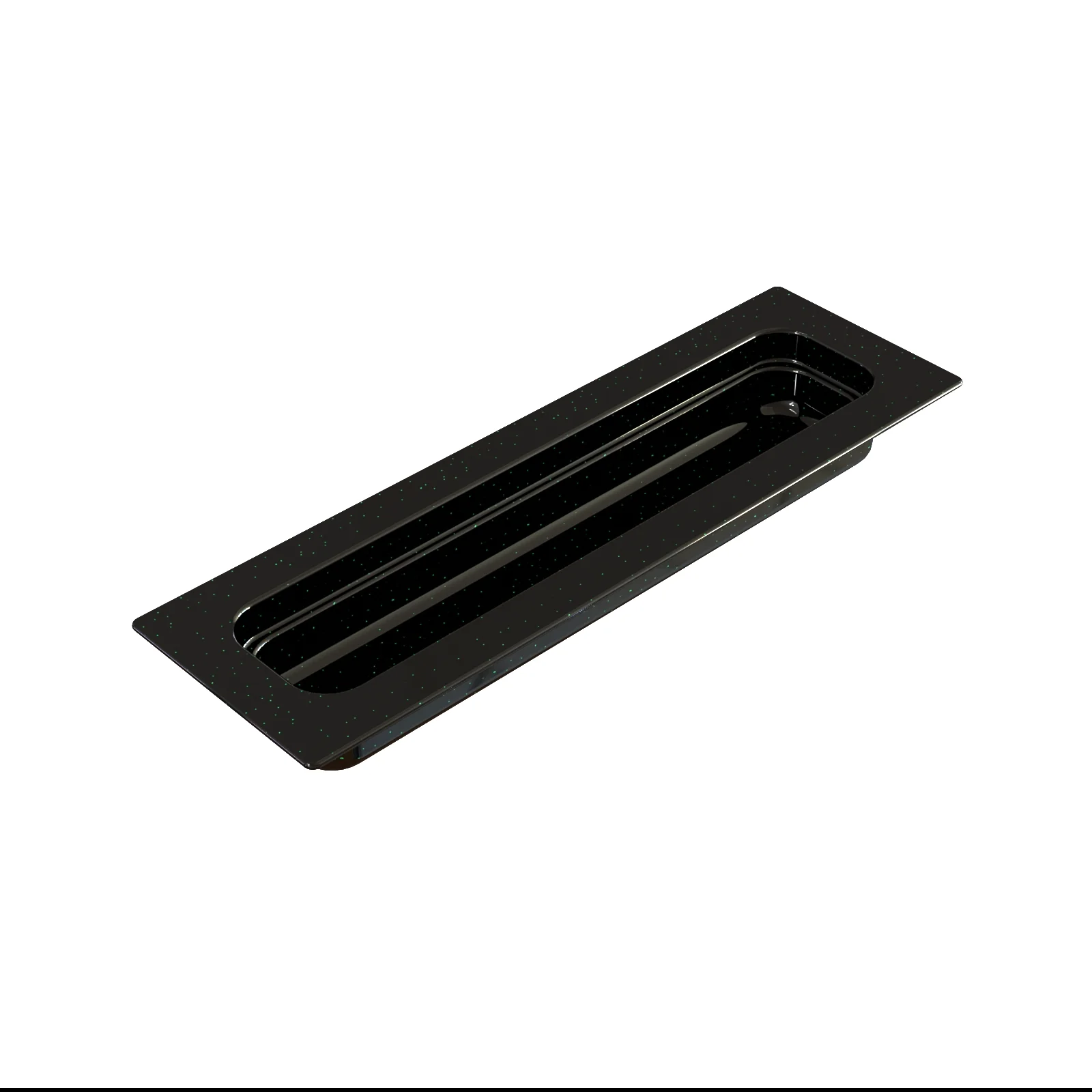Tablecraft CW330BKGS 20-3/4 Inch Aluminum Food Pan Cold Holding 3 Qt Black with Green Speckle Finish