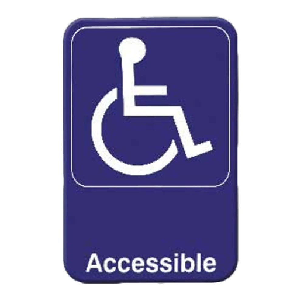 Thunder Group PLIS6911BL 6 Inch Sign Compliance Accessible Self-Adhesive Blue