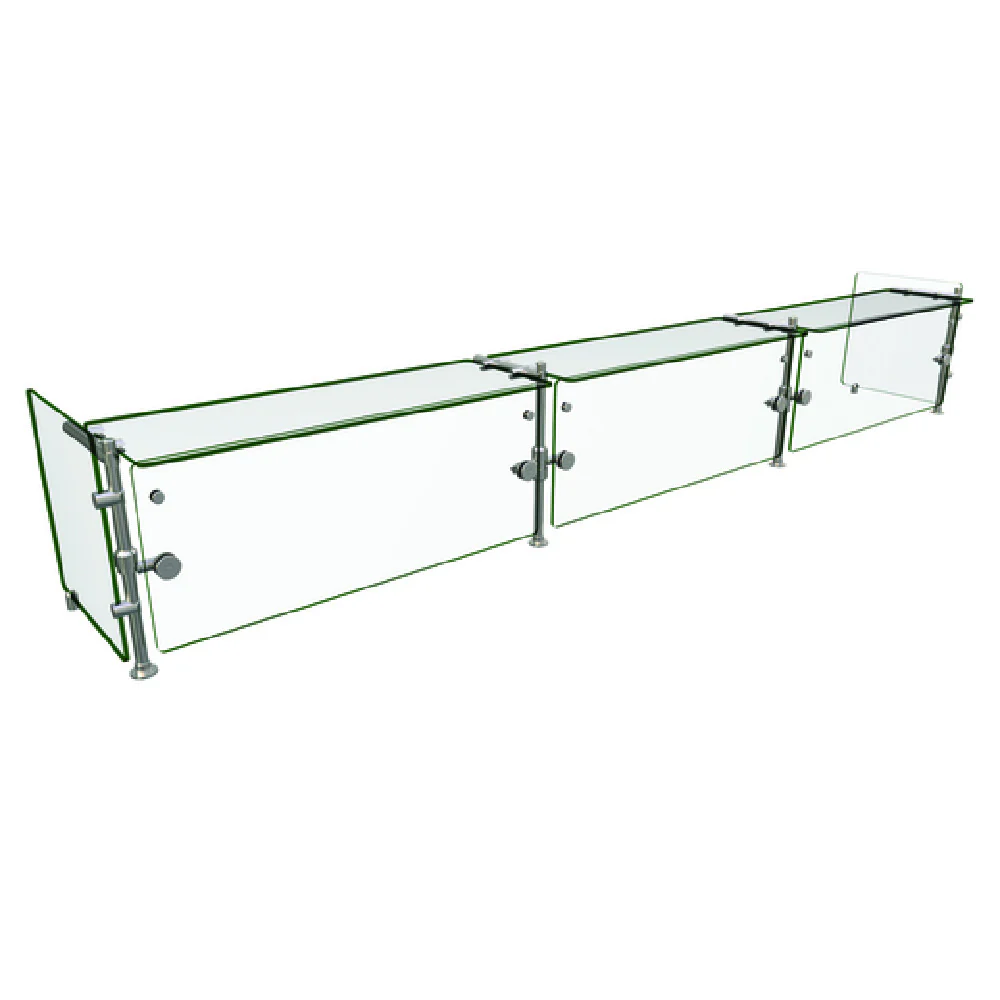 Hatco ORBIT900-12018 120 Inch Sneeze Guard Full Service with Glass Panels Hatco ORBIT900-12018 120 Inch Sneeze Guard Full Service with Glass Panels