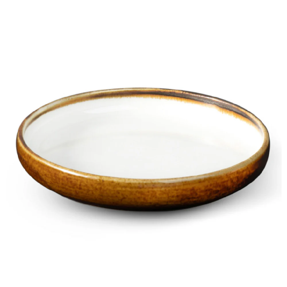Bon Chef 2020020P 6 Inch Diameter Tavola Plate with Vitrified Porcelain Amaretto Bon Chef 2020020P 6 Inch Diameter Tavola Plate with Vitrified Porcelain Amaretto