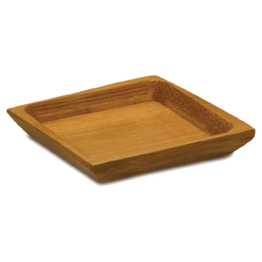 JB Prince R650 2-1/4 Inch Square Disposable Comatec Dish Bamboo Biodegradable 144 Packs