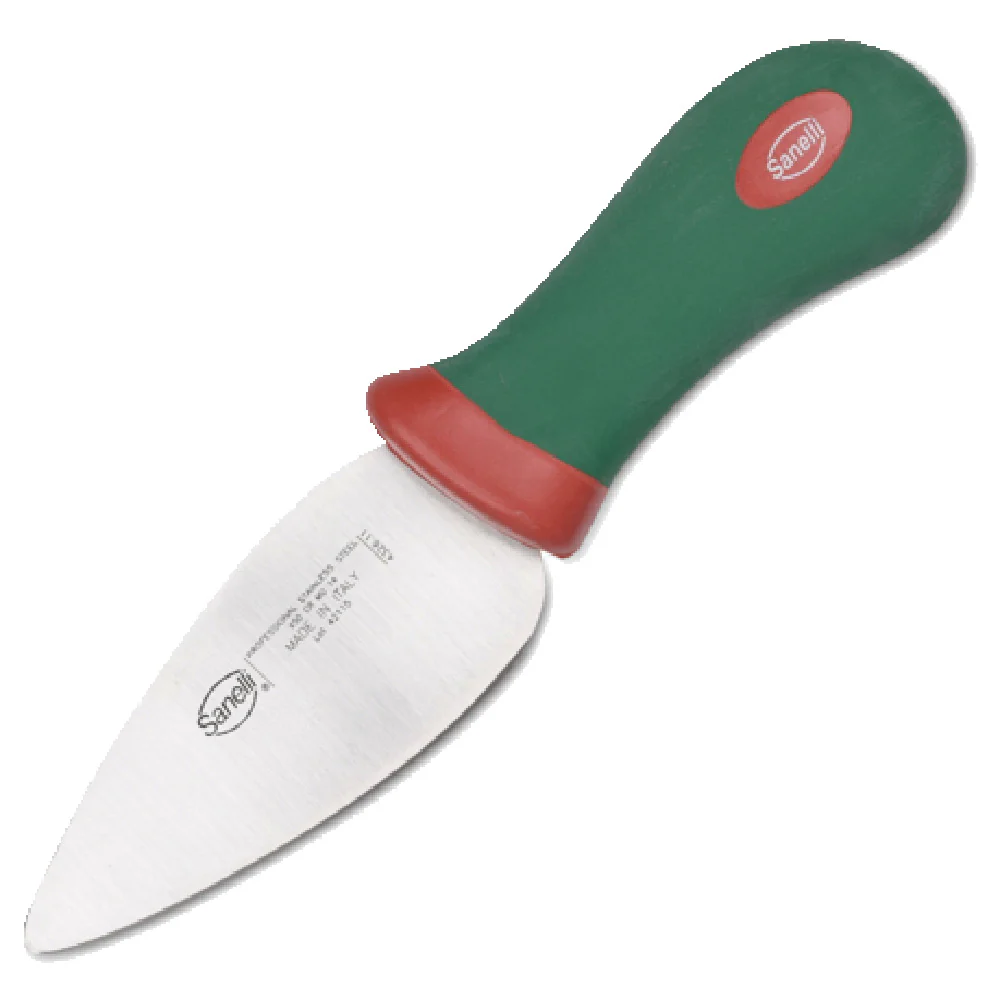 JB Prince Z293 4-1/2 Inch Stamped Ergonomic Rubber Handle Cheese Knife Stainless Steel