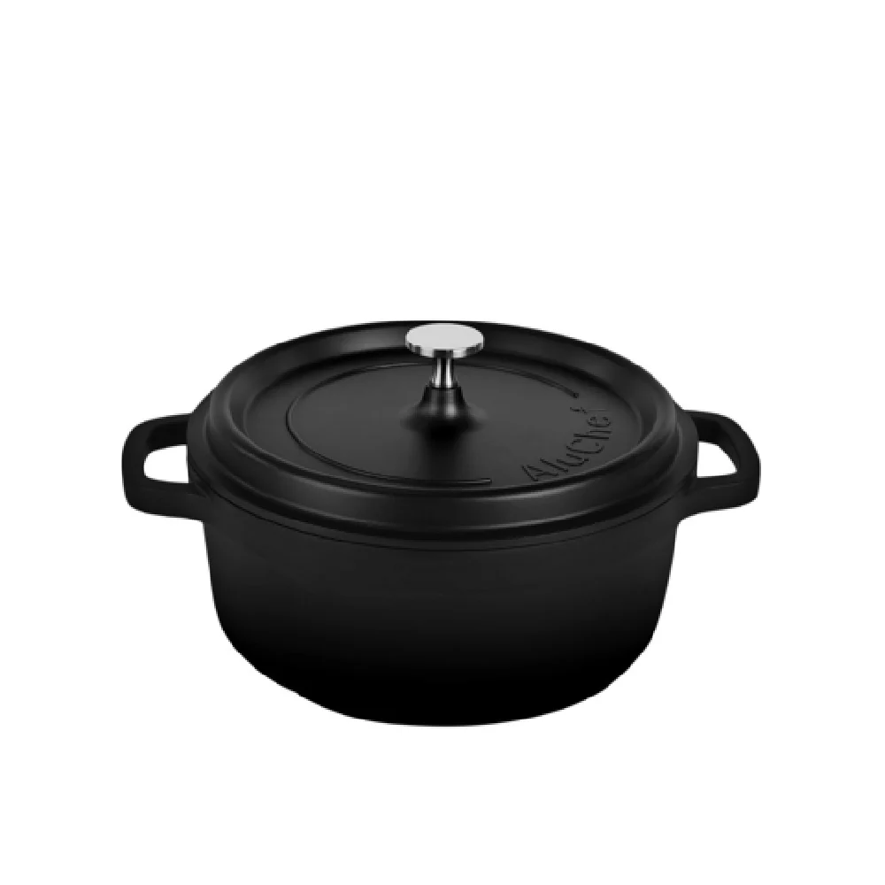 Steelite AP240011 4.5 Quarts Casserole Dish With Stainless Steel Knob Matte Black