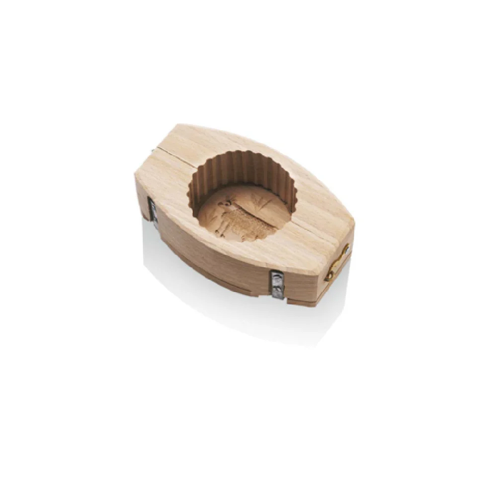 Louis Tellier BAR103 125 g Butter Mould Fluted Round Beechwood Steel Rivets Louis Tellier BAR103 125 g Butter Mould Fluted Round Beechwood Steel Rivets