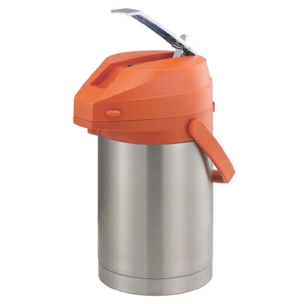 Service Ideas CTAL22OR 2.2 Liter Airpot Lever Style Vacuum Insulated Stainless Steel Orange