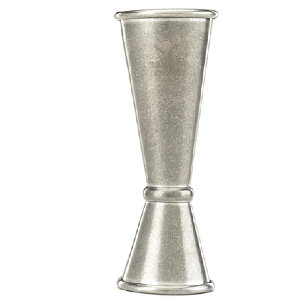 Mercer Culinary M37005VN 1 to 2 Oz Jigger with Internal Marking Lines Vintage Finish Stainless Steel