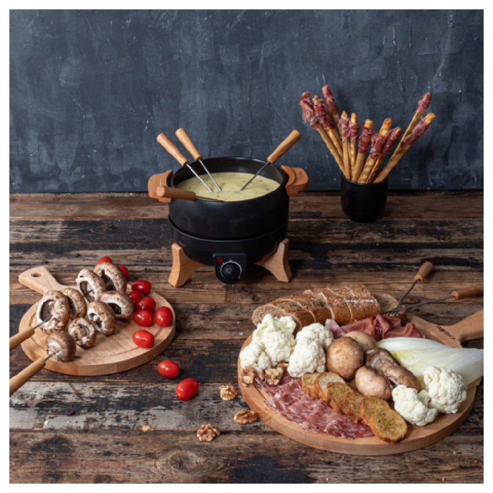 BOSKA Professional Cheese Equipment 853570 Boska Electric Party Fondue Set (US Type A) 10.43''W X 7.87''D X 7.79''H