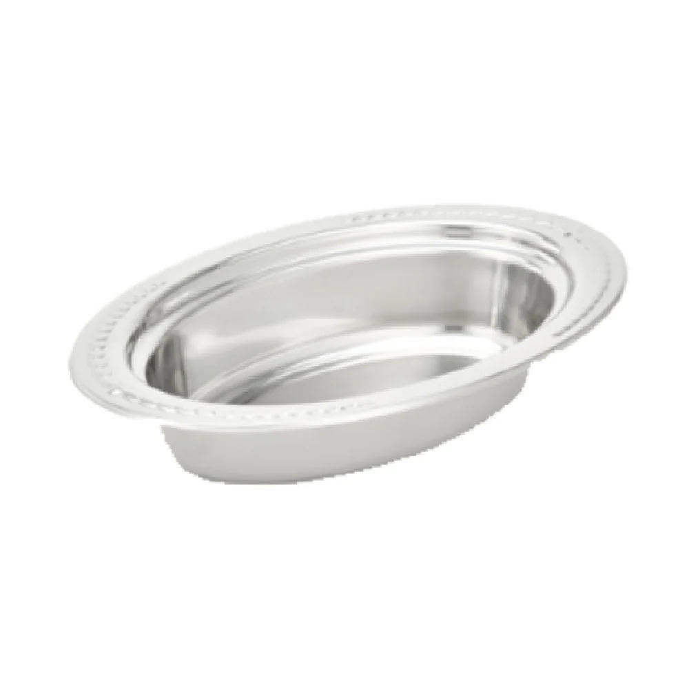 Vollrath 8231320 6.4 Quarts Decorative Foodpan Oval Stainless Steel with Mirror Finish Vollrath 8231320 6.4 Quarts Decorative Foodpan Oval Stainless Steel with Mirror Finish