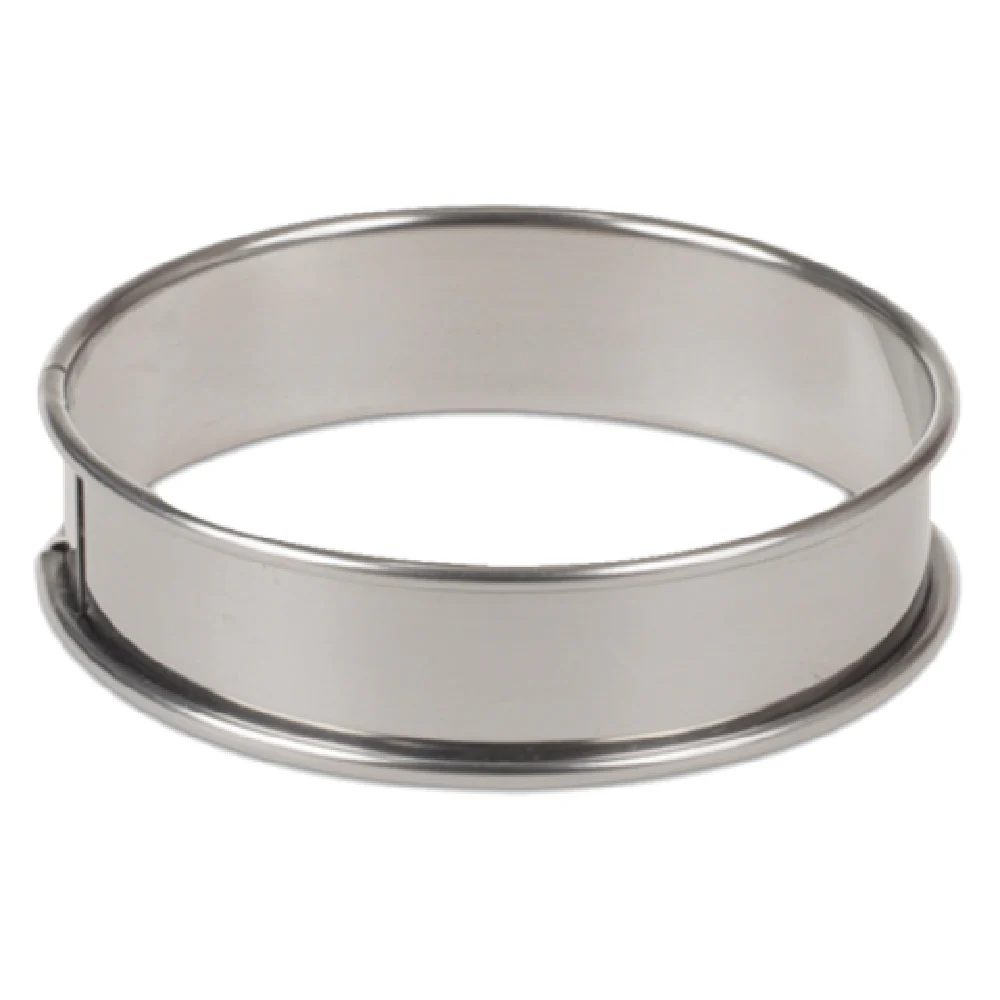 JB Prince M574 100 4 Inch Pastry Ring Round with Rolled Edges Stainless Steel JB Prince M574 100 4 Inch Pastry Ring Round with Rolled Edges Stainless Steel