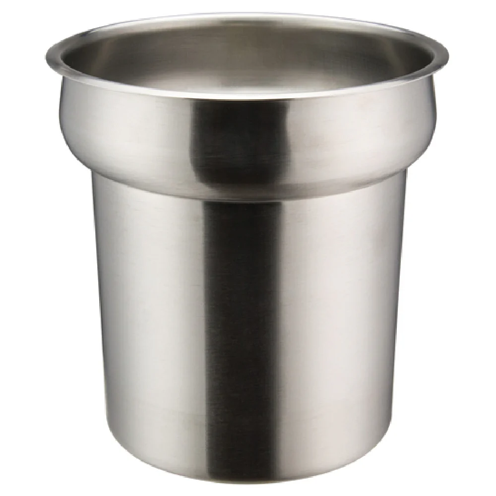 Winco INSN-4 4 Quart Round Vegetable Inset with Satin Finish Stainless Steel