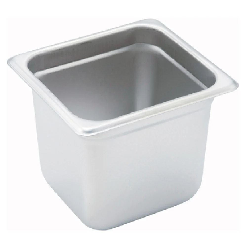 Winco SPJM-606 6-5/16 Inch 1/6 Size Steam Table Pan Anti-jamming Stainless Steel