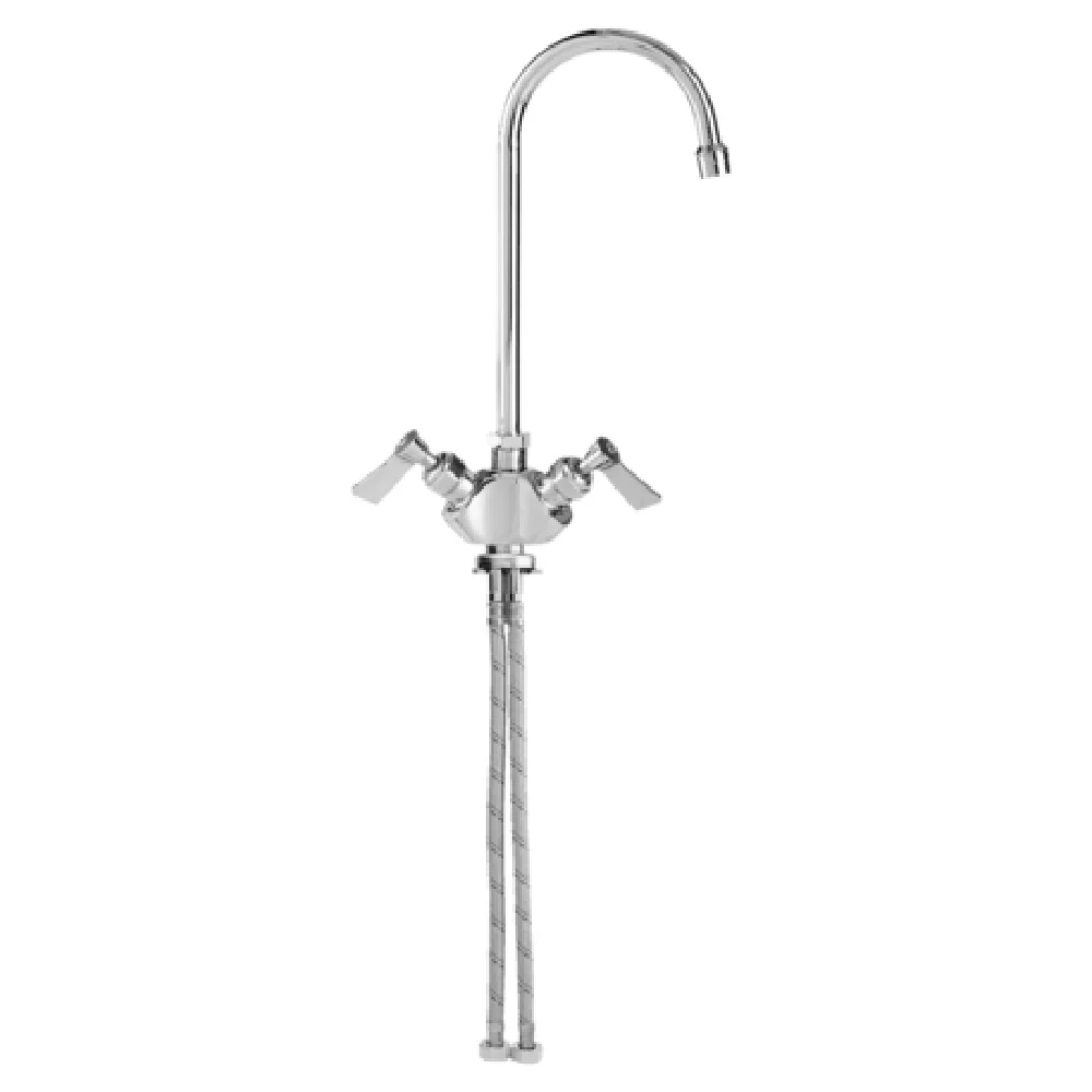 Fisher 1872 6 Inch Single Hole Deck Mount Faucet Brass Dual Control Lever