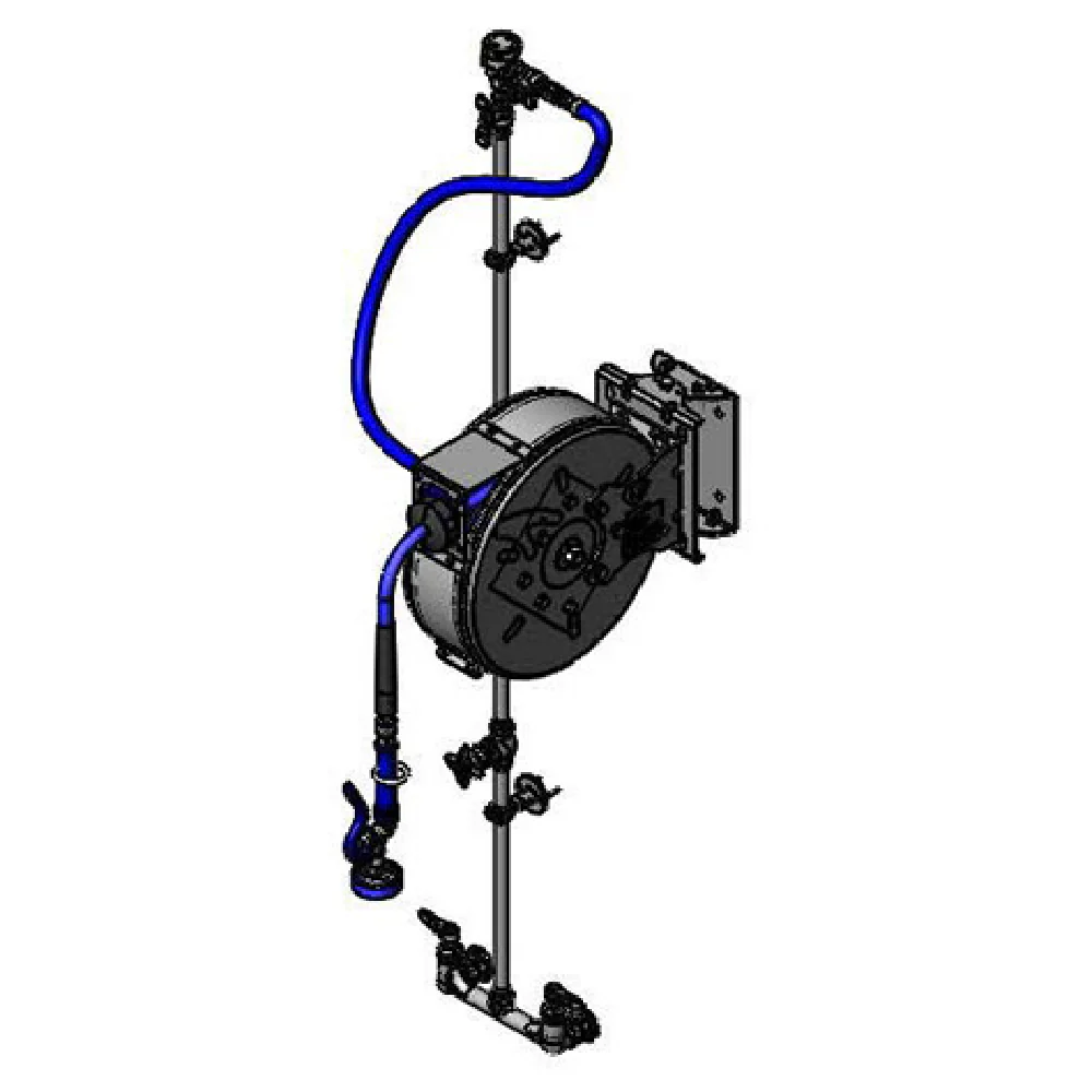 T&S Brass B-7122-C01WS1C Hose Reel Assembly Wall-mount Enclosed Stainless Steel Hose Reel With 3/8 T&S Brass B-7122-C01WS1C Hose Reel Assembly Wall-mount Enclosed Stainless Steel Hose Reel With 3/8