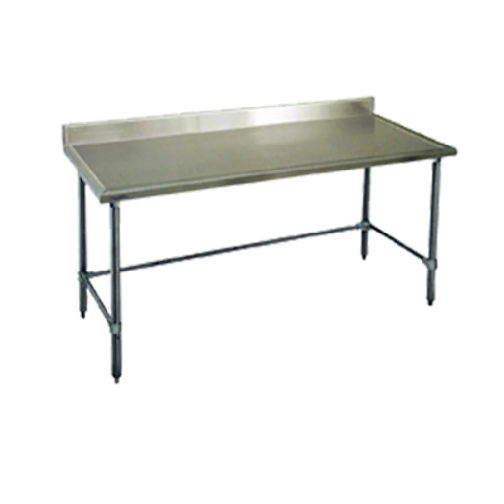 Eagle T3048STEM-BS 48 Inch Marine Edge Work Table 14 Gauge Stainless Steel with Backsplash Eagle T3048STEM-BS 48 Inch Marine Edge Work Table 14 Gauge Stainless Steel with Backsplash