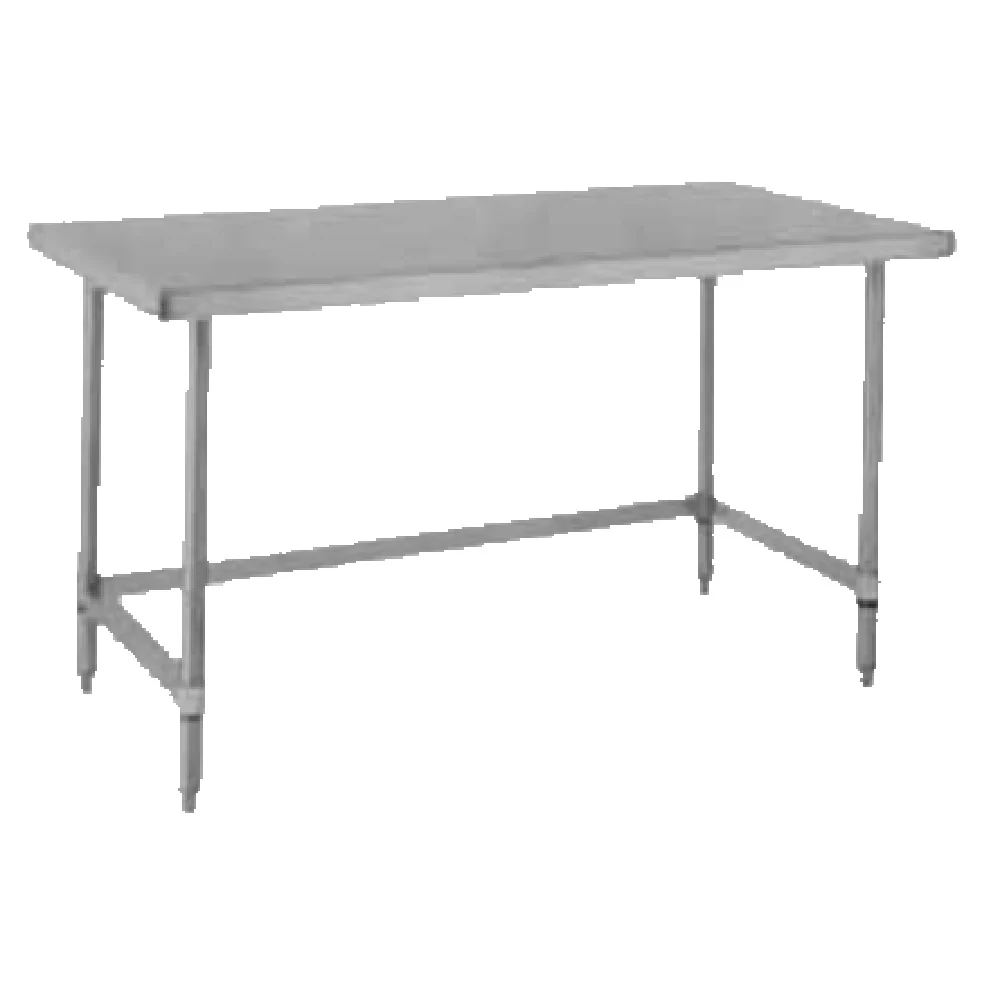 Metro WT307US 72 Inch Commercial Work Table 14 Gauge Stainless Steel Top with Leveling Feet