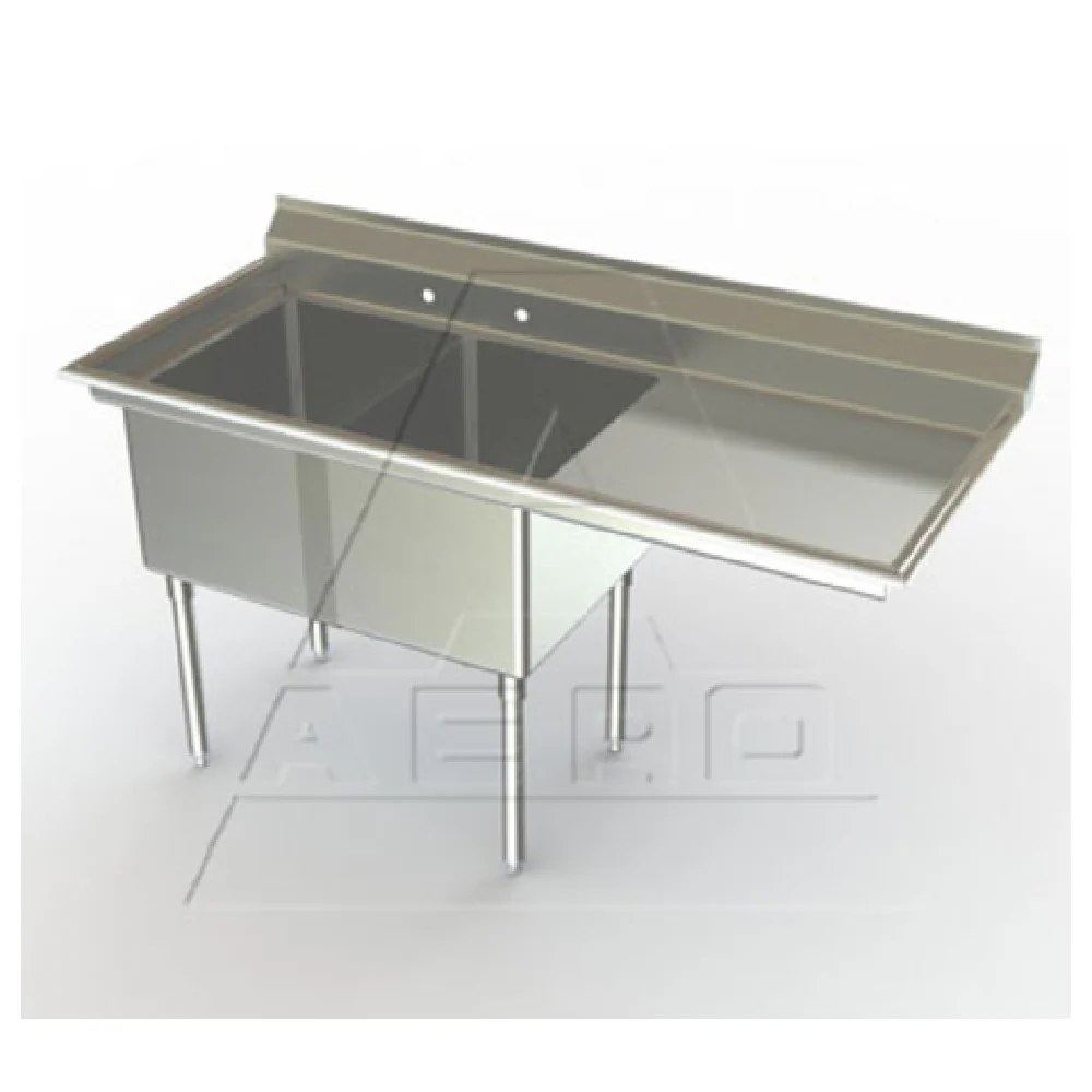 AERO Manufacturing MF2-2418-36R 76 Inch Economy Sink with 36 Inch Drainboard